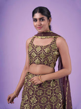 Load image into Gallery viewer, Maroon Wedding and Festival Semi Stitiched Lehenga Choli Clothsvilla