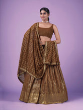 Load image into Gallery viewer, Brown Wedding and Festival Semi Stitiched Lehenga Choli Clothsvilla