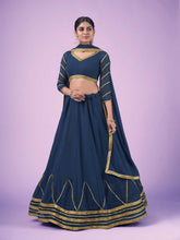 Load image into Gallery viewer, Blue Wedding and Festival Semi Stitiched Lehenga Choli Clothsvilla