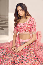 Load image into Gallery viewer, Enchanting Light Pink Sequins Embroidered Silk Wedding Wear Lehenga Choli ClothsVilla