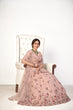 Load image into Gallery viewer, Enchanting Pink Embroidered Net Wedding Ghagra Choli With Dupatta ClothsVilla