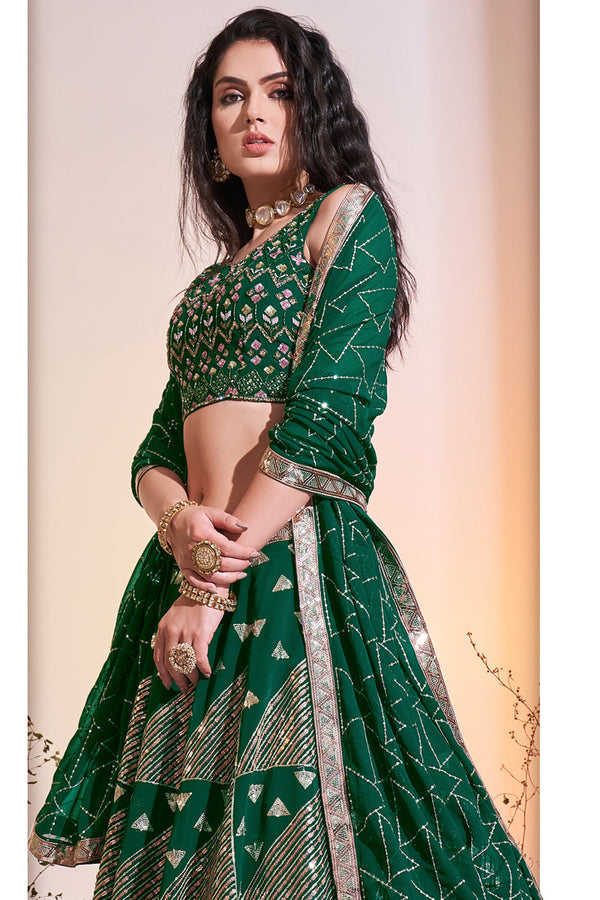 Radiant Georgette Readymade Sequins Designs Lehenga Clothsvilla