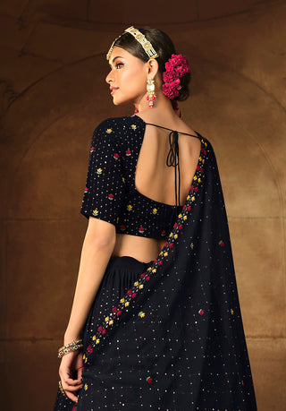Exclusive Blue Color Thread Sequence Lehenga Choli Clothsvilla