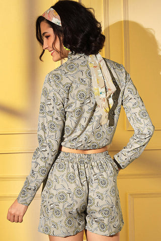 Exclusive Crepe Printed Co-Ords Set with Shots Collection ClothsVilla.com