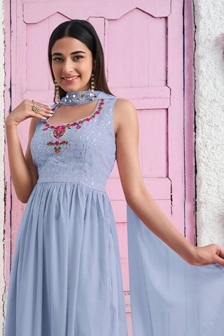 Exclusive Designer Embroidered Stitched Stylish Salwar Palazzo Collection Buy now Shubhkala Store ClothsVilla.com