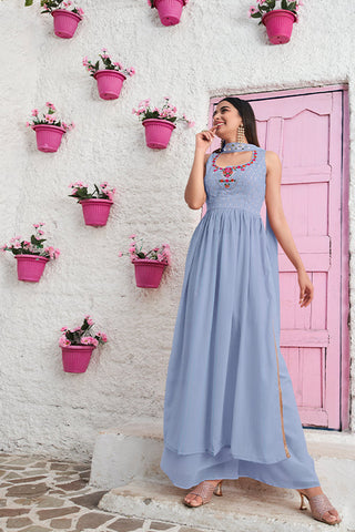 Exclusive Designer Embroidered Stitched Stylish Salwar Palazzo Collection Buy now Shubhkala Store ClothsVilla.com