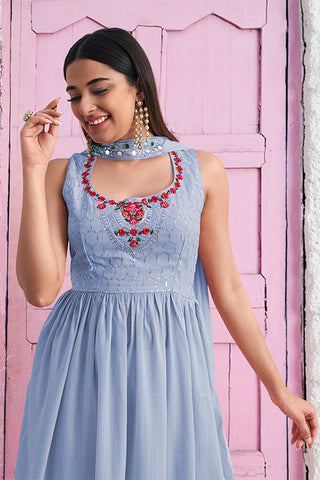 Exclusive Designer Embroidered Stitched Stylish Salwar Palazzo Collection Buy now Shubhkala Store ClothsVilla.com