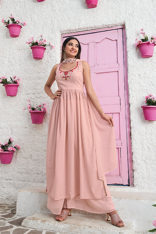 Exclusive Designer Embroidered Stitched Stylish Salwar Palazzo Collection Buy now Shubhkala Store ClothsVilla.com Main image
