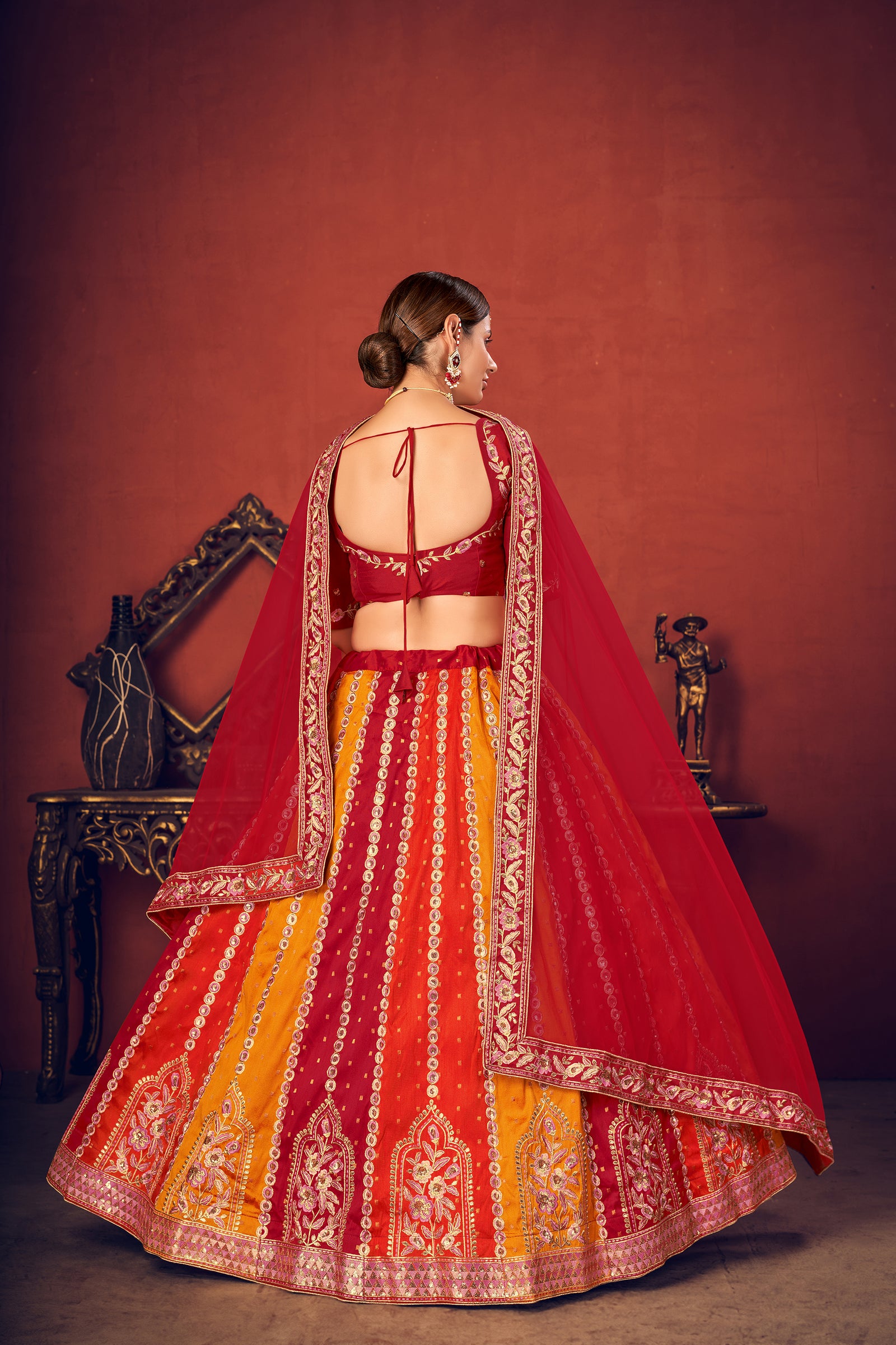 Exclusive Silk Lehenga Choli-Sequence Work Lehenga Choli-Net Dupatta With Lehenga Choli For Women ClothsVilla