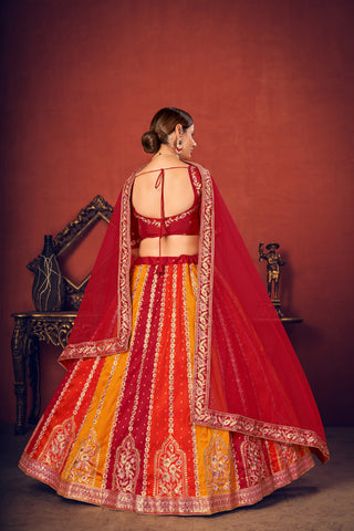 Exclusive Silk Lehenga Choli-Sequence Work Lehenga Choli-Net Dupatta With Lehenga Choli For Women ClothsVilla