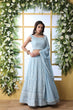 Load image into Gallery viewer, Exclusive Sky Blue Georgette Lehenga Choli - Chain Stitch And Sequence Work With Heavy Georgette Dupatta For Women ClothsVilla