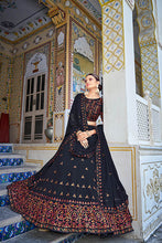 Load image into Gallery viewer, Exclusive Designer Navy Blue Traditional Ethnic Wear Lehenga Choli ClothsVilla.com