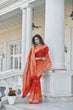 Load image into Gallery viewer, Extraordinary Red Zari Weaving Banarasi Silk Wedding Wear Saree ClothsVilla
