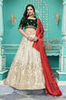 Load image into Gallery viewer, Fabulous Off-White Gota Patti Embroidered Georgette Party Wear Lehenga Choli ClothsVilla