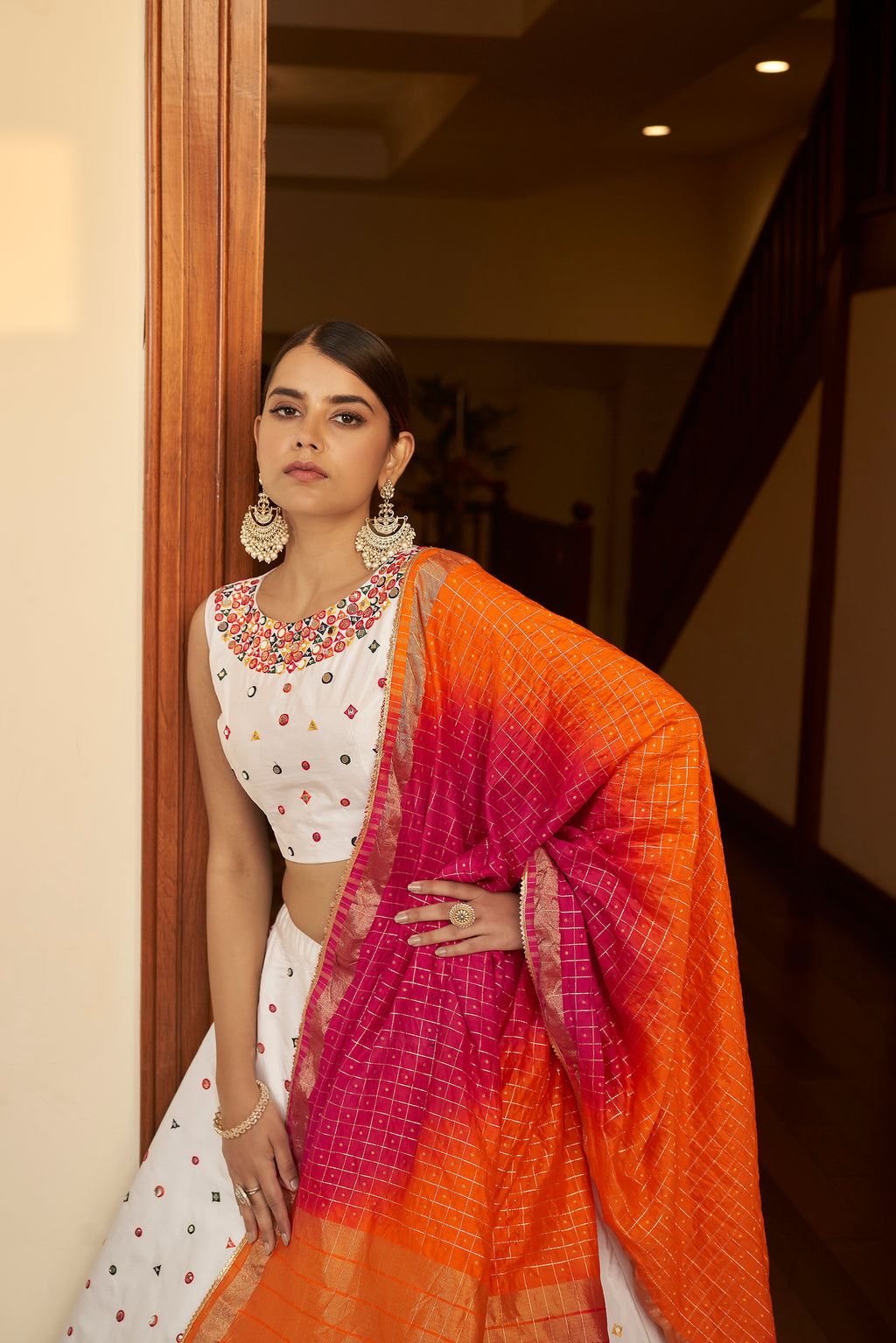 Fabulous White Sequins Embroidered Silk Party Wear Lehenga Choli ClothsVilla