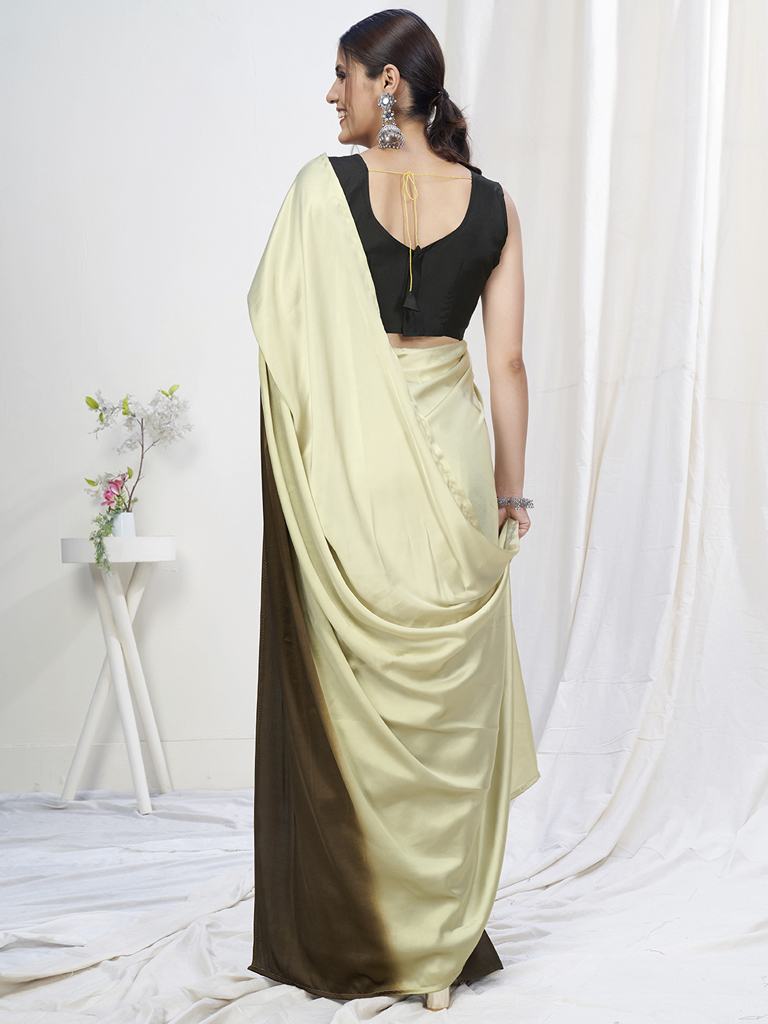 Fancy Green Ready to Wear One Minute Lycra Saree ClothsVilla