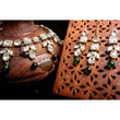 Load image into Gallery viewer, Fancy Dimond with Green Pearl Necklace Alloy Gold-plated Jewel Set ClothsVilla