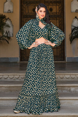 Fancy Exclusive Koti Style Party Wear Ready to Wear Lehenga Choli ClothsVilla.com