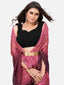 Fantastic Pink and Black Ready to Wear Saree ClothsVilla