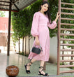 Load image into Gallery viewer, Fantastic Polka Dot Printed Light Pink Color Short Gown Clothsvilla