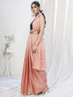 Load image into Gallery viewer, Flamingo Pink Ready to Wear One Minute Lycra Saree ClothsVilla