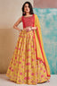 Exclusive Printed Work On Yellow Color Readymade Lehenga Choli Clothsvilla