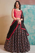 Load image into Gallery viewer, Attrective Chinon Fabric Black Color Readymade Lehenga Choli Clothsvilla