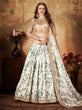 Load image into Gallery viewer, Breathtaking Off-White Sabyasachi Floral Printed Organza Silk Party Wear Lehenga Choli With Blouse ClothsVilla