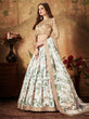 Load image into Gallery viewer, Breathtaking Off-White Sabyasachi Floral Printed Organza Silk Party Wear Lehenga Choli With Blouse ClothsVilla