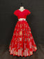 Red Color Thread And Sequins Embroidery Work Georgette Lehenga Set Clothsvilla