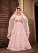 Load image into Gallery viewer, Glamourous Pink Sequins Embroidered Georgette Party Wear Lehenga ClothsVilla