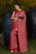 Load image into Gallery viewer, Glitzy Foil Print Maroon Designer Traditional Saree ClothsVilla
