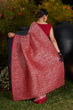 Load image into Gallery viewer, Glitzy Foil Print Maroon Designer Traditional Saree ClothsVilla