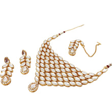 Load image into Gallery viewer, Gold and White Alloy Jewel Set ClothsVilla