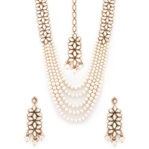 Gold color Alloy Jewel Set ClothsVilla Main image
