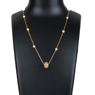 Gold-plated Pearl Brass Chain Pendant Gold-plated Gold-plated Pearl Brass Pendant ClothsVilla