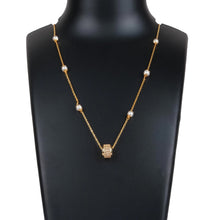 Load image into Gallery viewer, Gold-plated Pearl Brass Chain Pendant Gold-plated Gold-plated Pearl Brass Pendant ClothsVilla