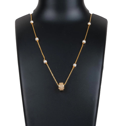 Gold-plated Pearl Brass Chain Pendant Gold-plated Gold-plated Pearl Brass Pendant ClothsVilla