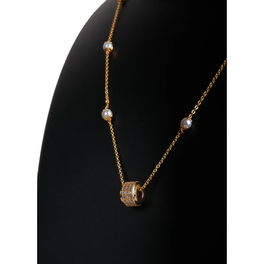 Gold-plated Pearl Brass Chain Pendant Gold-plated Gold-plated Pearl Brass Pendant ClothsVilla