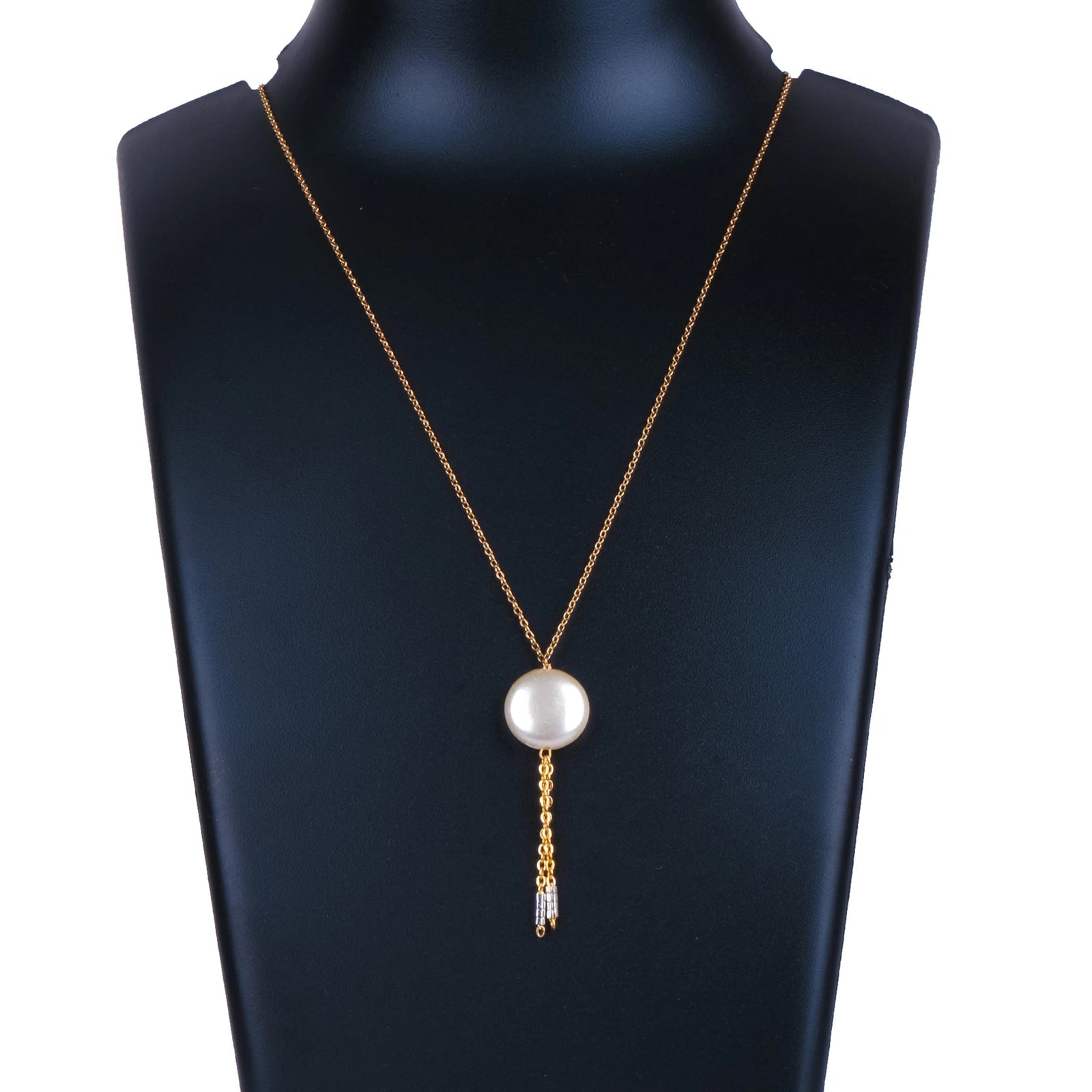Gold-plated Pearl Brass Pendant ClothsVilla