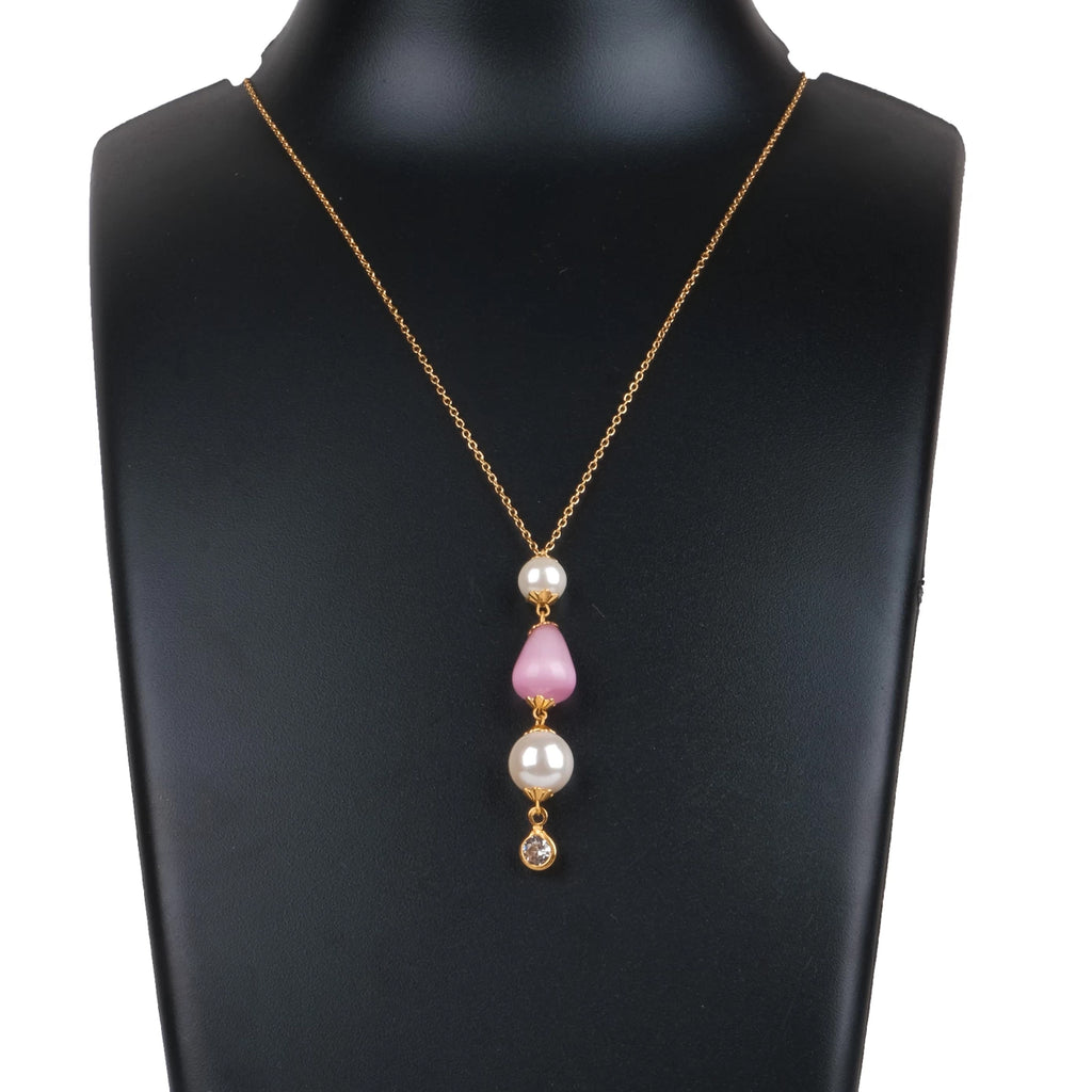 Gold-plated Pink Pearl Brass Pendant Gold-plated Pearl Brass Pendant ClothsVilla