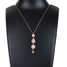 Load image into Gallery viewer, Gold-plated Pink Pearl Brass Pendant Gold-plated Pearl Brass Pendant ClothsVilla