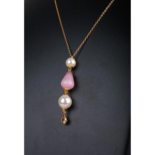Gold-plated Pink Pearl Brass Pendant Gold-plated Pearl Brass Pendant ClothsVilla