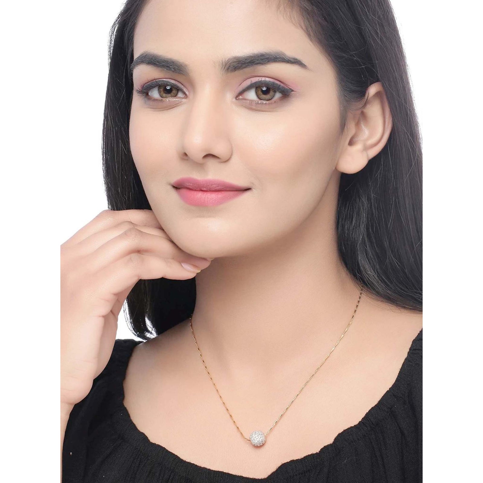 Gold-plated Cubic Zirconia Brass Pendant ClothsVilla