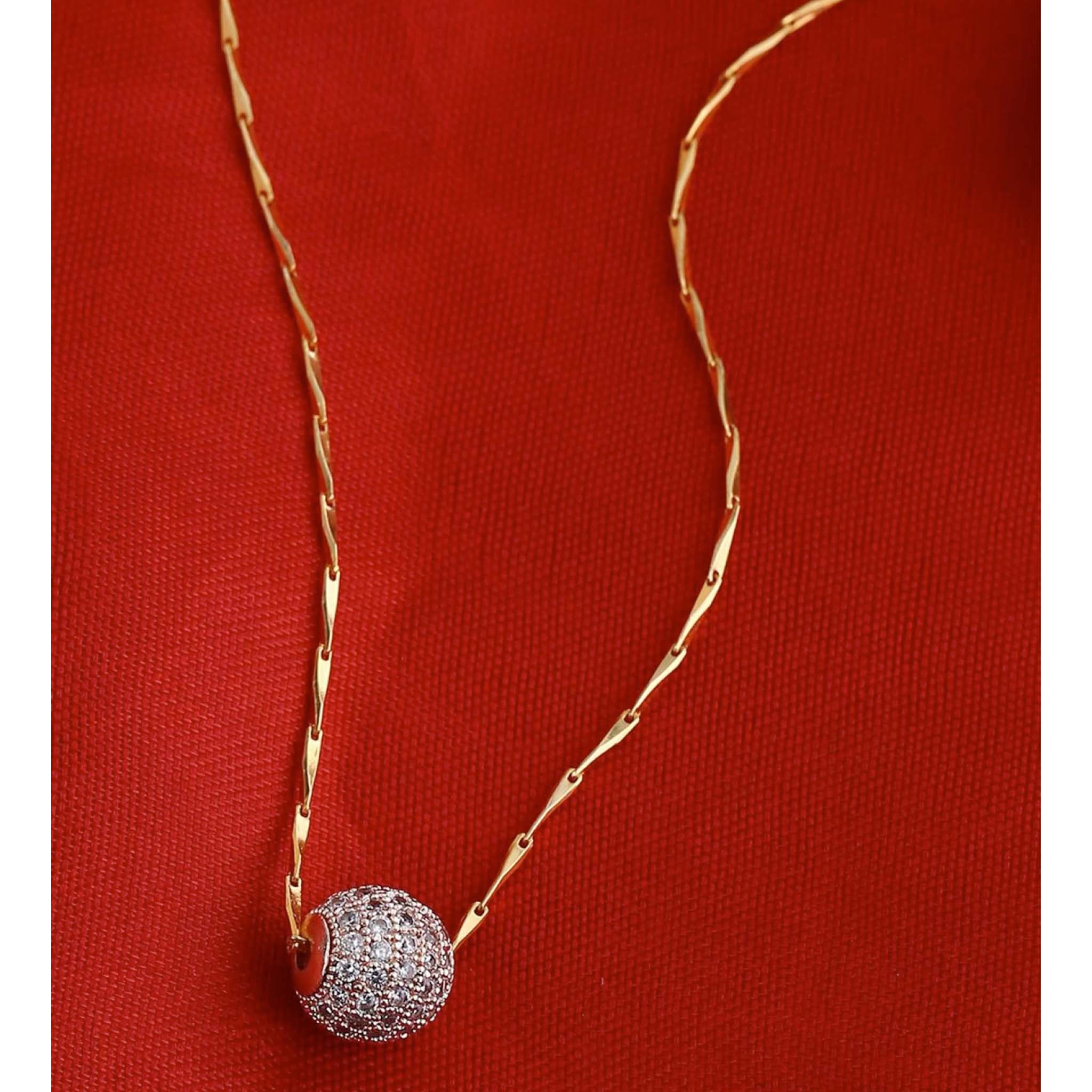 Gold-plated Cubic Zirconia Brass Pendant ClothsVilla Main image