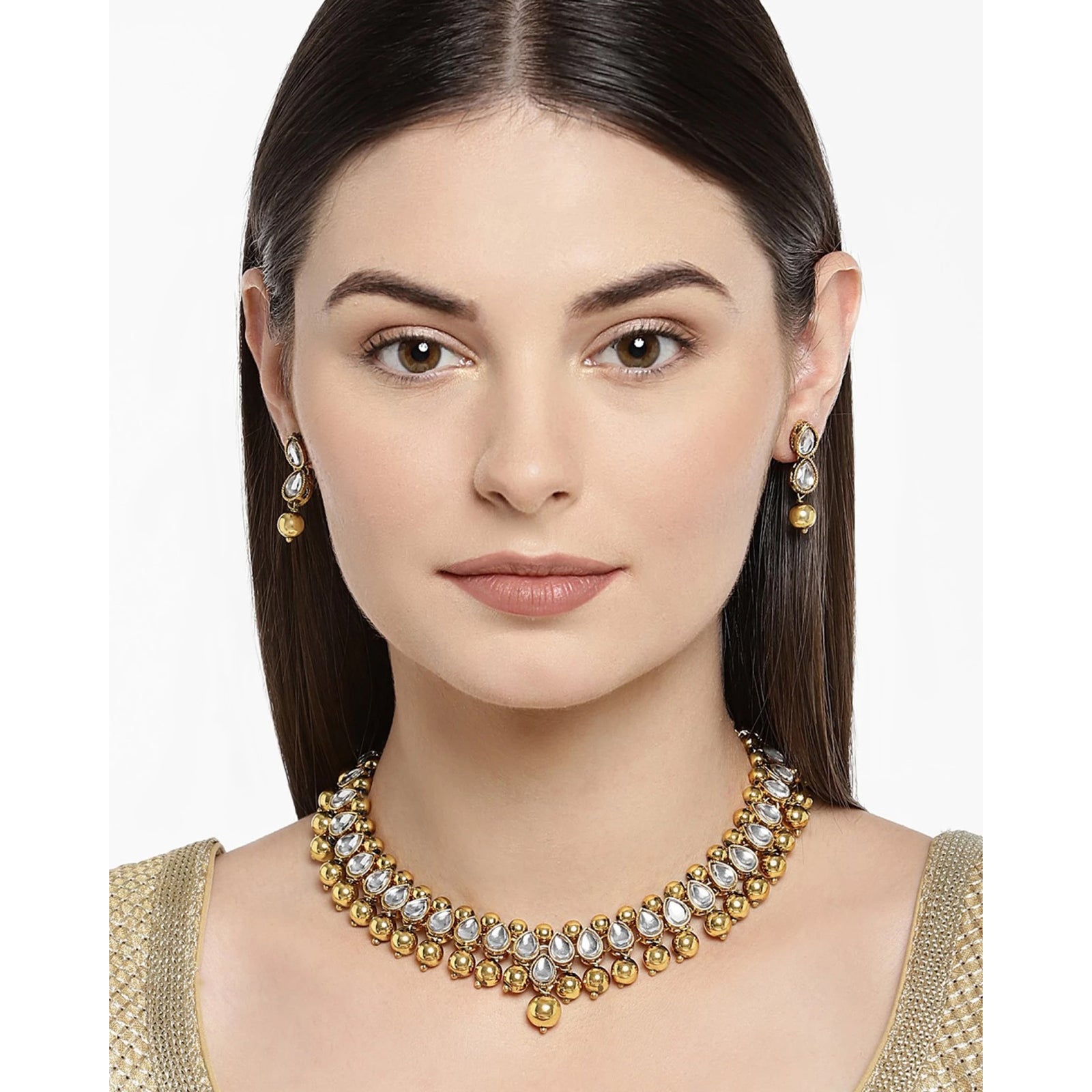 Gold, White colord Alloy Jewel Set ClothsVilla