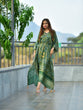 Load image into Gallery viewer, Green Color Digital Bandhej Print Pure Gaji Silk Kaftan Clothsvilla