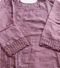 Load image into Gallery viewer, Grape Purple Pure Maska Cotton Silk Thread Embroidery Work Salwar Suit ClothsVilla
