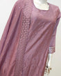 Load image into Gallery viewer, Grape Purple Pure Maska Cotton Silk Thread Embroidery Work Salwar Suit ClothsVilla