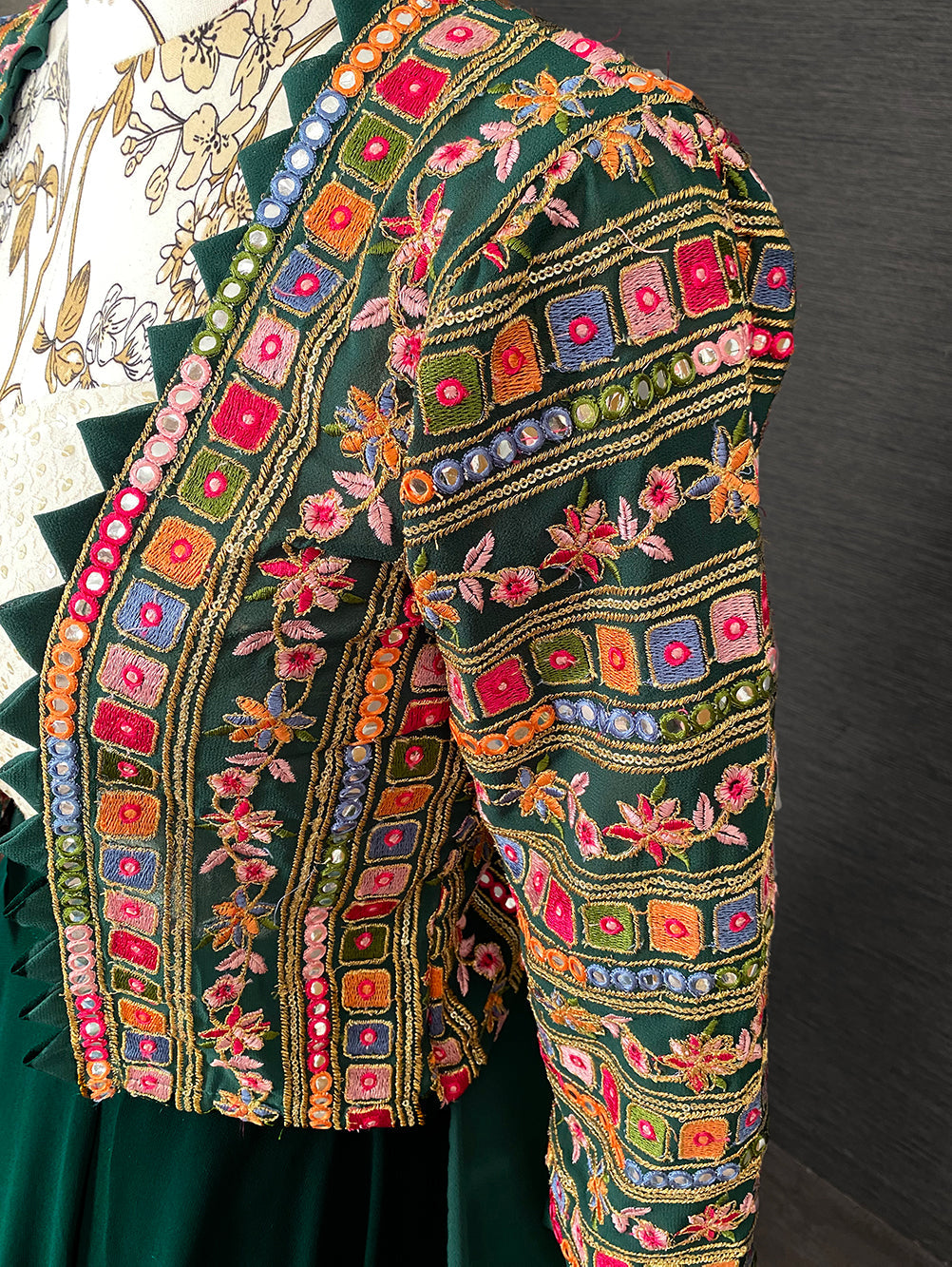 Green Color Georgette Lehenga Choli With Embroidery Work Koti Clothsvilla
